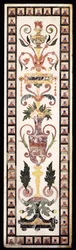Włoski panel pietre dura inkrustowany białym marmurem, początek XVIII wieku (marmur pietre dura)