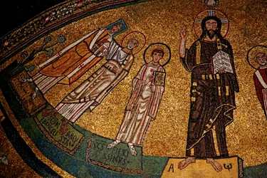Apsyda z Chrystusem, świętymi i papieżem Grzegorzem IV (mozaika)