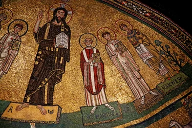 Apsyda z Chrystusem, świętymi i papieżem Grzegorzem IV (mozaika)