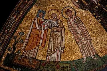 Apsyda ze świętymi i papieżem Grzegorzem IV (mozaika)