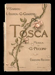Okładka, Libretto della Tosca Giacomo Pucciniego, wydanie Ricordi, Włochy