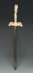 Sztylet, koniec XVII wieku (stal i kość słoniowa)