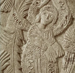 Fragment obrazu „Chrystus w majestacie” (kamień)