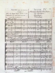 Pierwsza strona Nuty Lodoiska (scena 4), opera Luigiego Cherubiniego