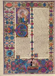 Fol.205v Księga Wyjścia, z Biblii Borso d