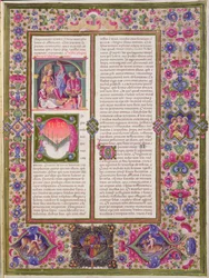 Fol.286r Otwarcie na Księgę Mądrości, z Biblii Borso d