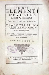 Frontyspicjum tomu XV „Żywioły” greckiego matematyka Euklidesa (III w. p.n.e.)