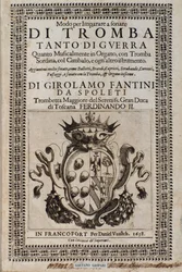 Frontispiece of Way do nauki gry na trąbce metoda nauki gry na trąbce Girolamo Fantini (1600-1675)