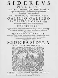Frontyspis do Sidereus Nuncius autorstwa Galileo Galilei, 1610