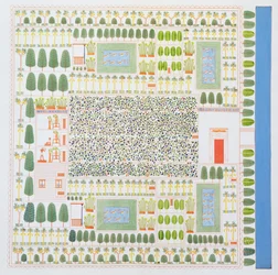 Ogród wysokiego rangą egipskiego dygnitarza, z Zabytków Egiptu i Nubii autorstwa Ippolito Rosselliniego (1800-43), opublikowany w 1834 r.