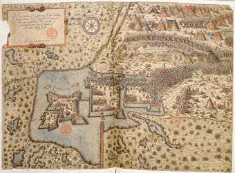 Widok ogólny bitwy pod Szigetvárem, 1566