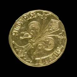 Złoty floren (awers) z lilią, florencki, 1252