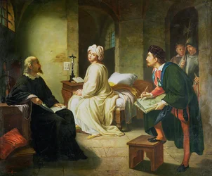 Guido Reni szkicuje Beatrice Cenci