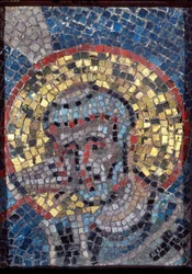 Głowa św. Ambrożego, pierwsza połowa IX w. (mozaika)