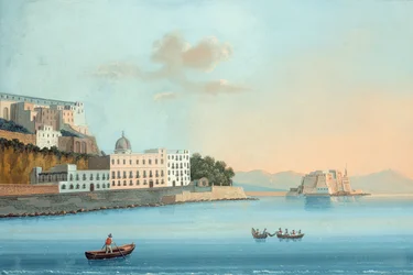 Il Chiatamone (gwasz na panelu) (patrz także 20793, 207964, 207966)