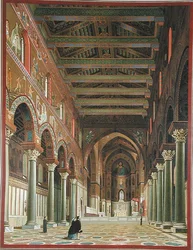 Wnętrze Duomo di Monreale, Sycylia