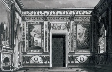 Duży grecki salon, z dekoracji architektonicznych Gaetano Landi, 1810