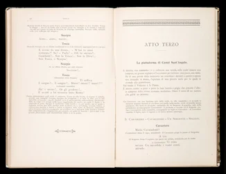 Libretto autorstwa Toski Giacomo Pucciniego, wydanie Ricordi, Włochy