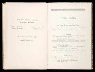 Libretto autorstwa Toski Giacomo Pucciniego, wydanie Ricordi, Włochy