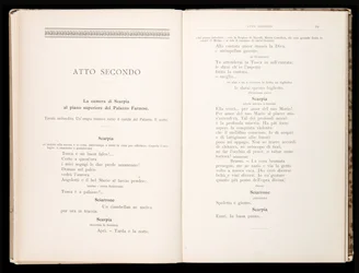 Libretto autorstwa Tosca Giacomo Pucciniego, wydanie Ricordi, Włochy