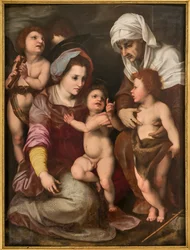 Madonna z Dzieciątkiem Jezus, św. Elżbieta, Dzieciątko św. Jan i dwa anioły, kopia z Andrea Del Sarto (olej na desce)