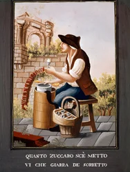 Drobne zawody neapolitańskie: sprzedawca sorbetów - (Dawne zajęcie: sprzedawca lodów), XIX wiek - Neapol, Museo Nazionale di San Martino