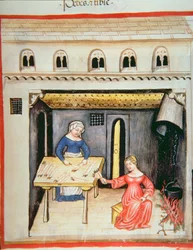 Nova 2644 fol.78r Przygotowanie racic i kopyt zwierzęcych, od Tacuinum Sanitatis