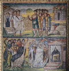 Panel z mozaiką, nawa główna, Bazylika Santa Maria Maggiore, Rzym, Włochy, V wiek