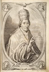 Papież Klemens XI, wyd. 1717 (grawerowanie)