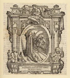 Portret Agnolo Gaddi, włoskiego malarza z Florencji, ok. 1350-1396