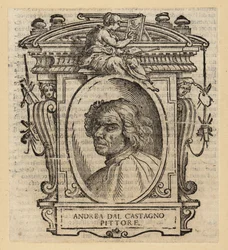 Portret Andrei dal Castagno, włoskiego malarza z Florencji, ok. 1419-1457 r.