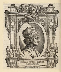 Portret Francesco Pesellino, włoskiego malarza z Florencji