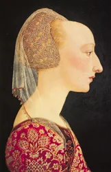 Portret damy w czerwieni