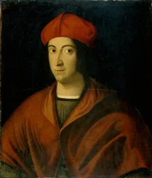 Portret kardynała (tempera na drewnie)
