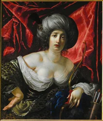 Portret kobiety jako bogini Diana (obraz na płótnie)