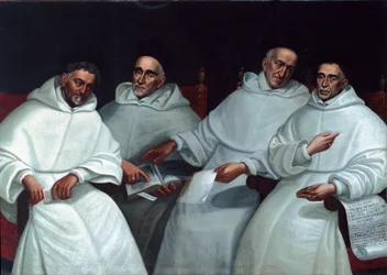 Portret inkwizytorów Michele Sasso, Tommaso Novaro, Vincenzo Regitudine, Ambrogio Roggeri Malarstwo szkoły bolońskiej. XVII wiek. Taggia, Klasztor San Domenico