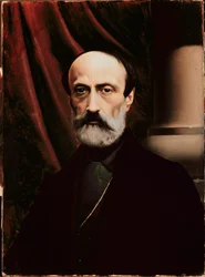 Portret włoskiego polityka republikańskiego Giuseppe Mazziniego (malarstwo
