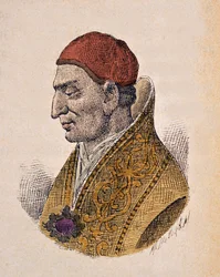 Portret papieża Konstantyna Iera (Konstantyna I lub Konstantyna lub Konstantyna) (708-715)