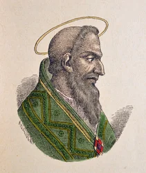 Portret papieża Eugeniusza Iera (Eugeniusza I lub Eugenio) (654-657)
