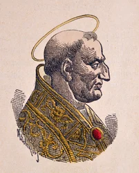 Portret papieża Gregoire Ier le Grand (Grzegorz Wielki lub Gregorio Magno lub Gregorius Magnus) (590-604)