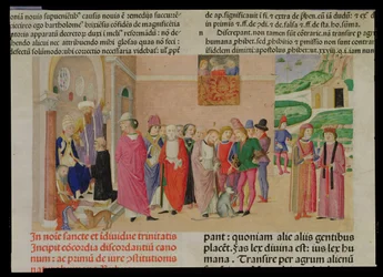 Prezentacja dzieła Papieżowi z „Decretum Gratiani” (welum)