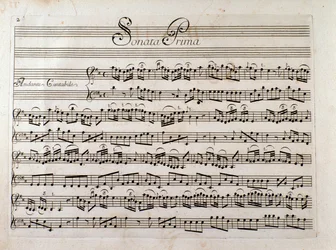 Strona z nutami do „Sonaty na skrzypce i bas kontynuuj” Giuseppe Tartini