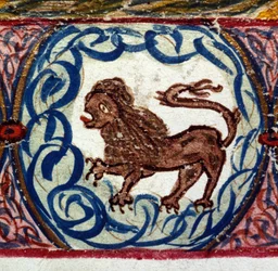 Znak lwa. Horoskop włoski z połowy XV wieku.
