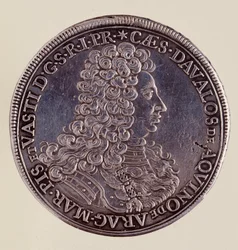 Srebrna moneta (talar) z Neapolu: Cesare Michelangelo d