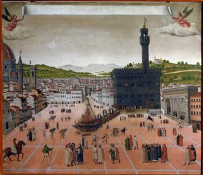 Stos Girolamo Savonaroli na Piazza della Signoria we Florencji w 1498 r. (obraz)