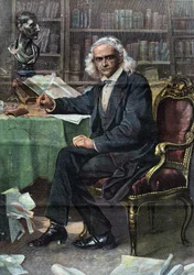 Theodor Mommsen (1817-1903), niemiecki historyk i polityk (Nagroda Nobla w dziedzinie literatury w 1902 r.) - w "La Tribuna illustrata"