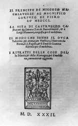 Strona tytułowa „Księcia i innych dzieł” Niccolo Machiavelli