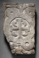 Transenna Panel z Krzyżem, Lombardzka, 700s-800s