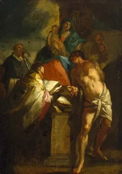 Dziewica z Dzieciątkiem ze św. Sebastianem i św. Biskupem, XVII w.