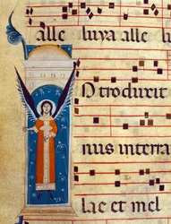 fol 4v. Fragment anioła z Graduału, ok. 1260 (detal z 415713)